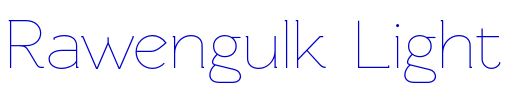 Rawengulk Light шрифт